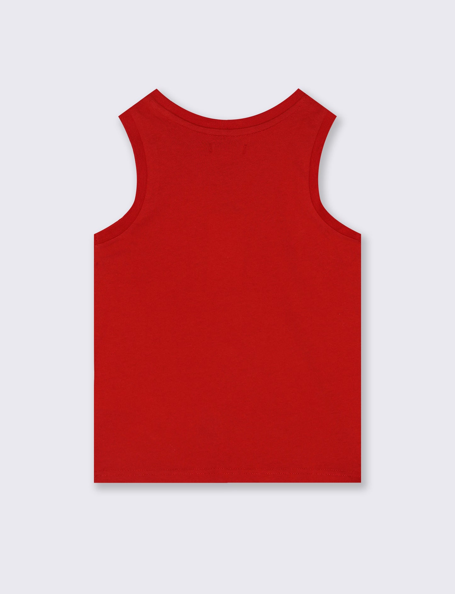 Solid color cotton tank top for the beach - Red