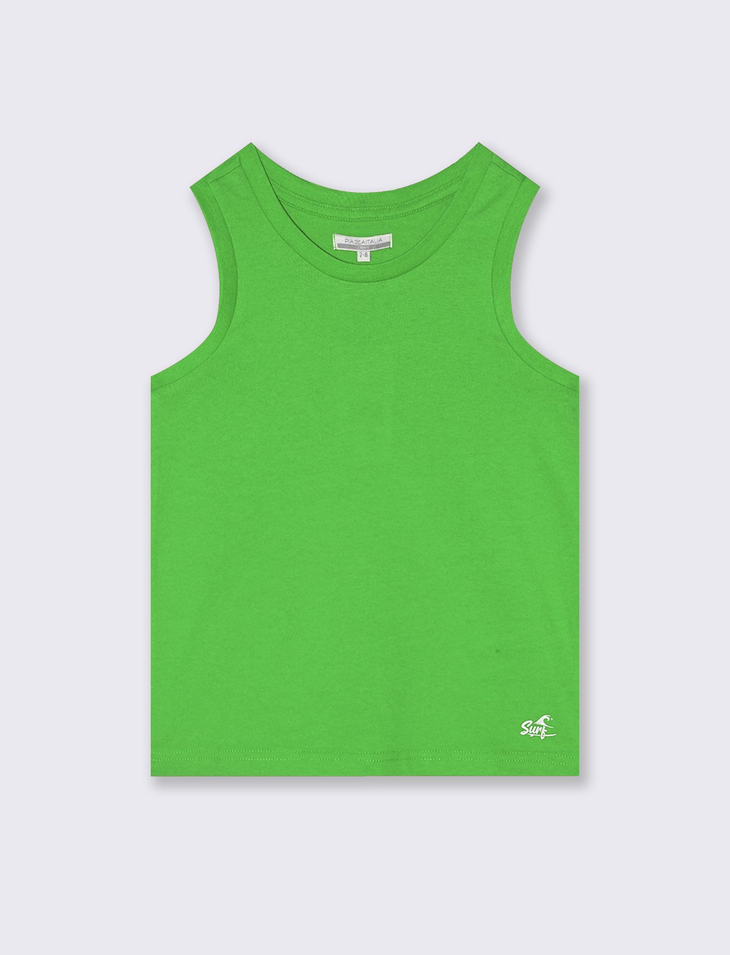 Solid color cotton tank top for the beach - Green