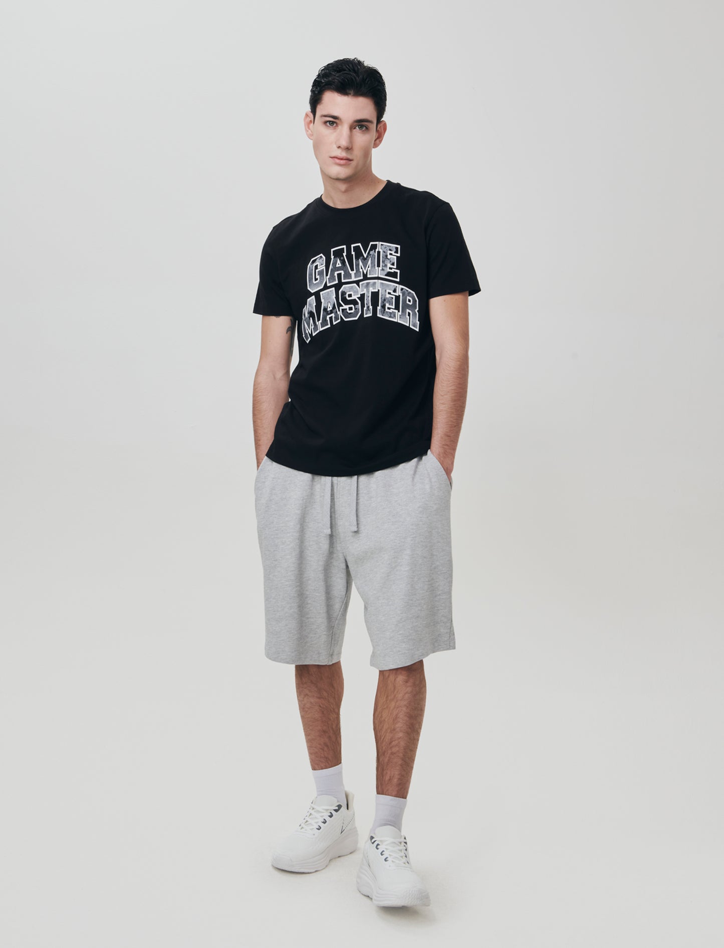 Bermuda Skater with Jogger Waistband - Grey