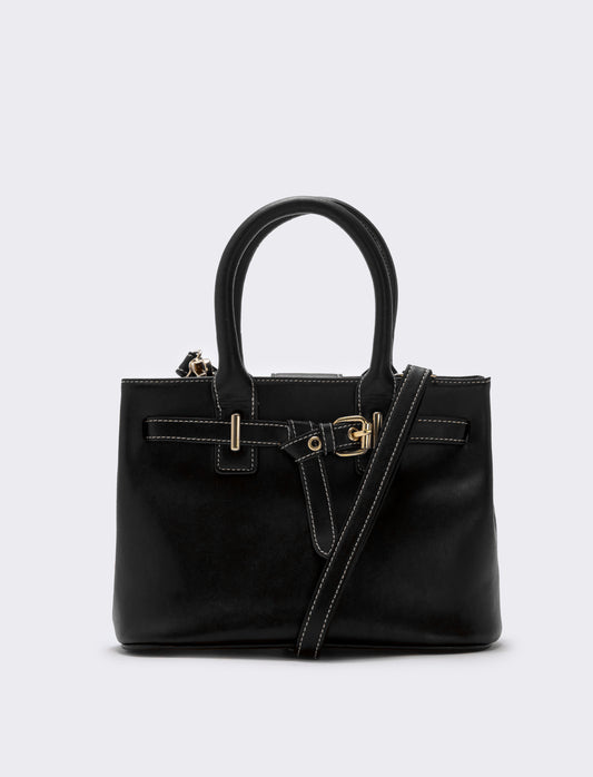 Borsa a mano con fibbia elegante e pratica - Nero