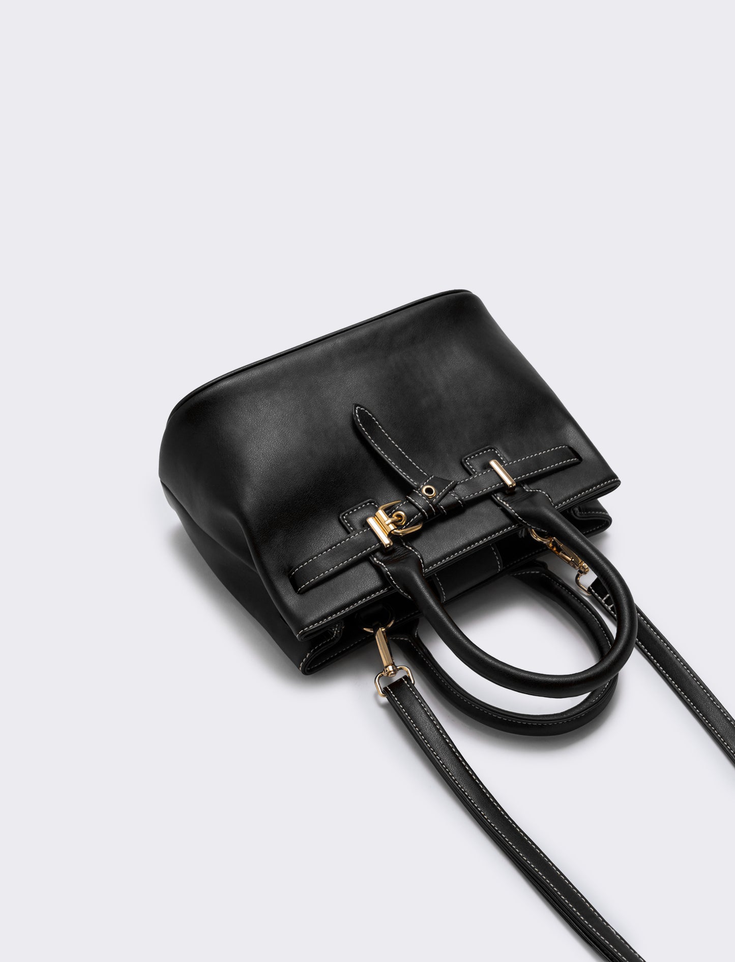 Borsa a mano con fibbia elegante e pratica - Nero