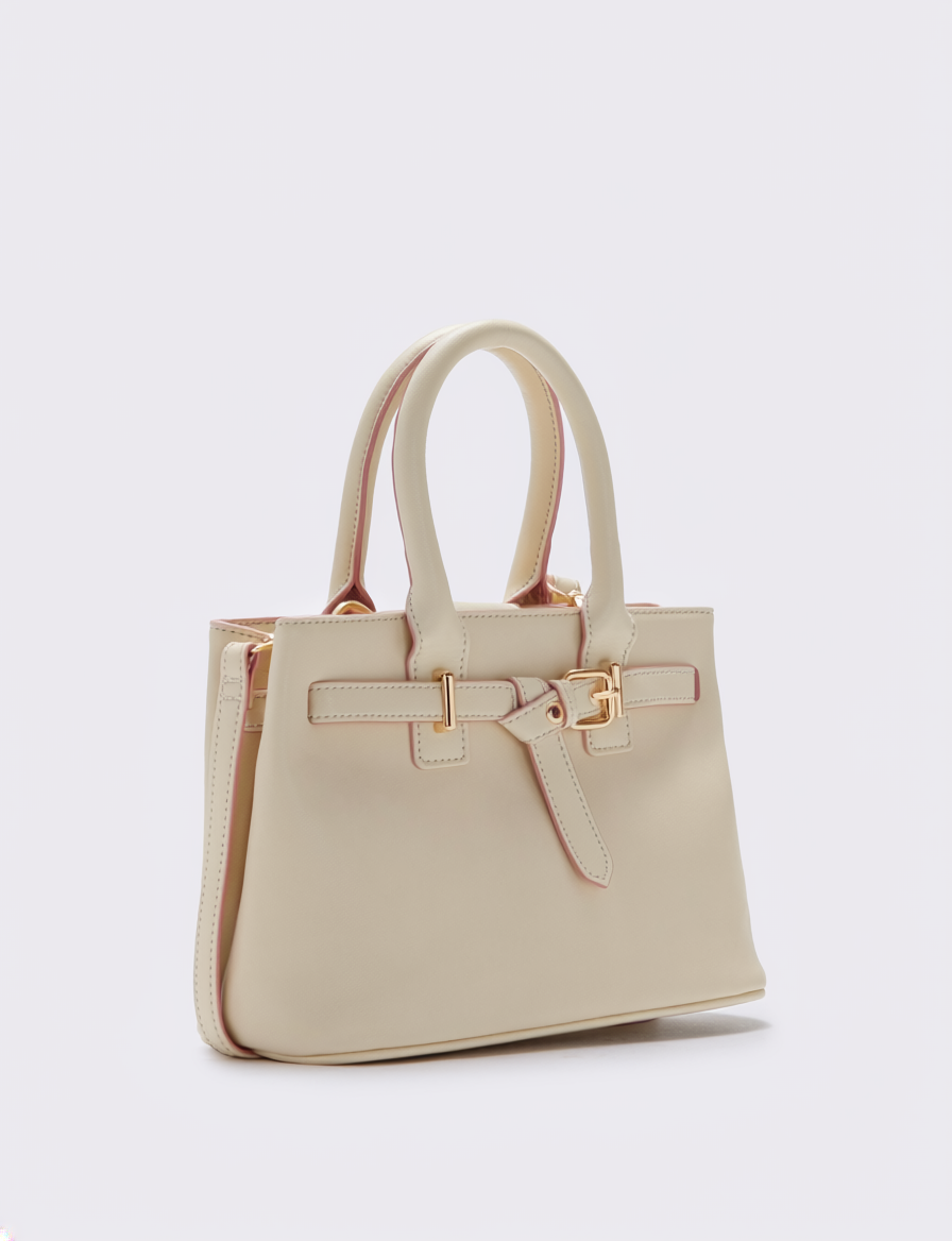 Borsa a mano con fibbia - Beige