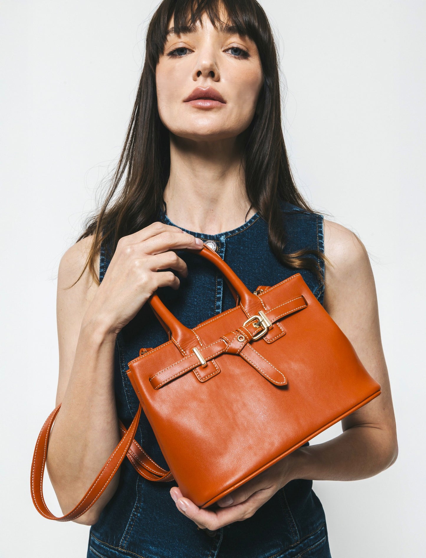 Borsa a mano con fibbia elegante e pratica - Arancio