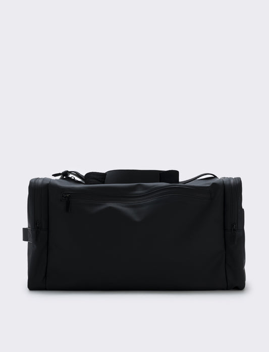 Rubberized men's duffel bag with shoulder strap - Black