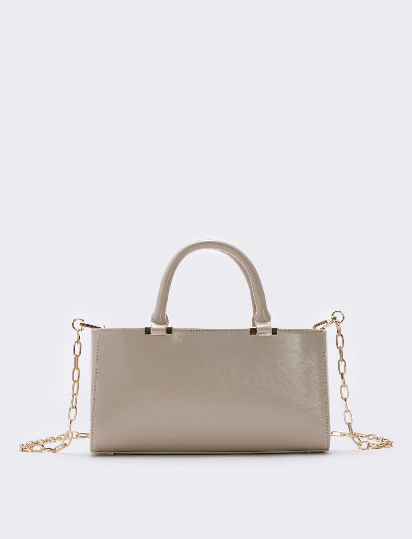 Bauletto rigido rettangolare lucido - Beige