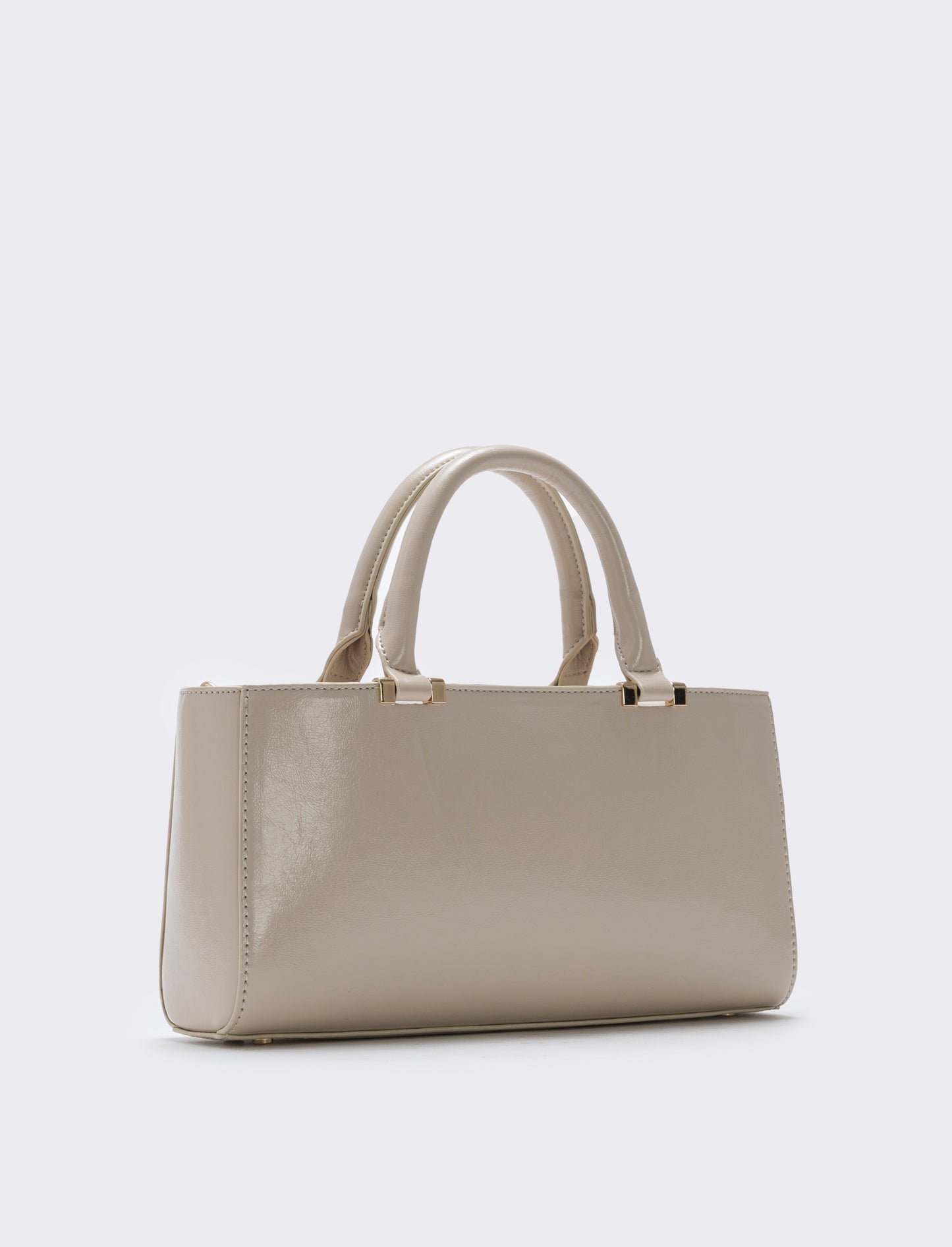 Bauletto rigido rettangolare lucido - Beige