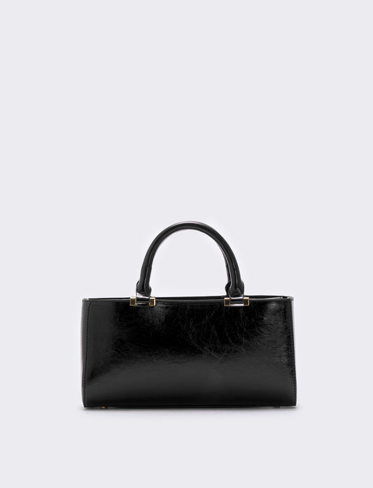 Bauletto rigido rettangolare lucido - Nero