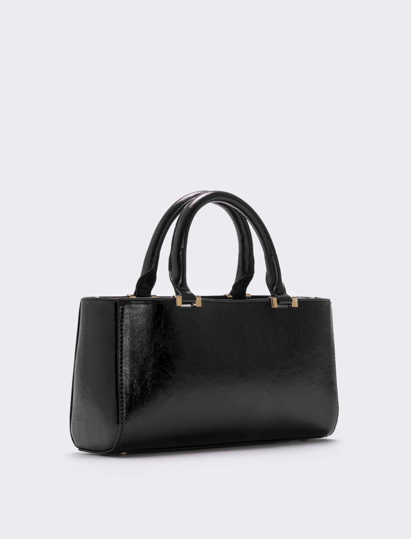 Bauletto rigido rettangolare lucido - Nero