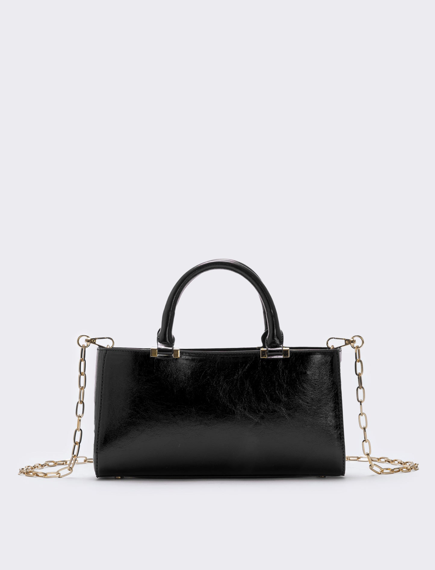 Bauletto rigido rettangolare lucido - Nero