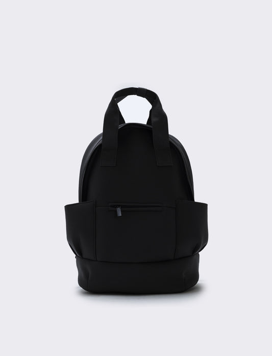 Zaino tessuto scuba con tasche laterali - Nero