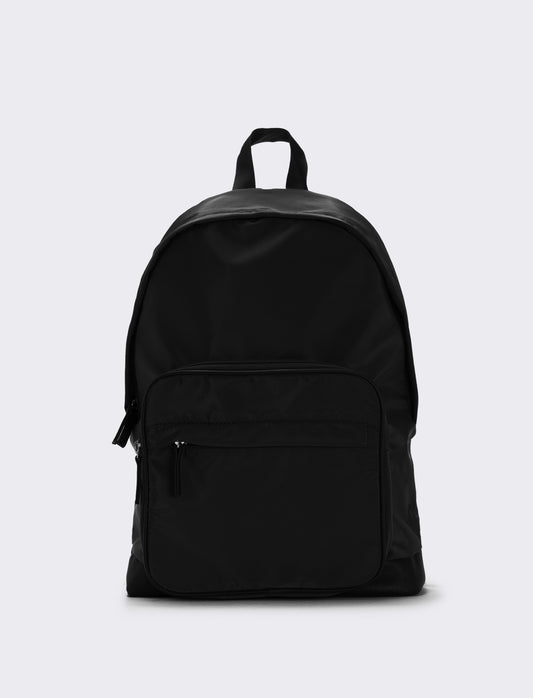 Zaino nylon tre tasche - Nero