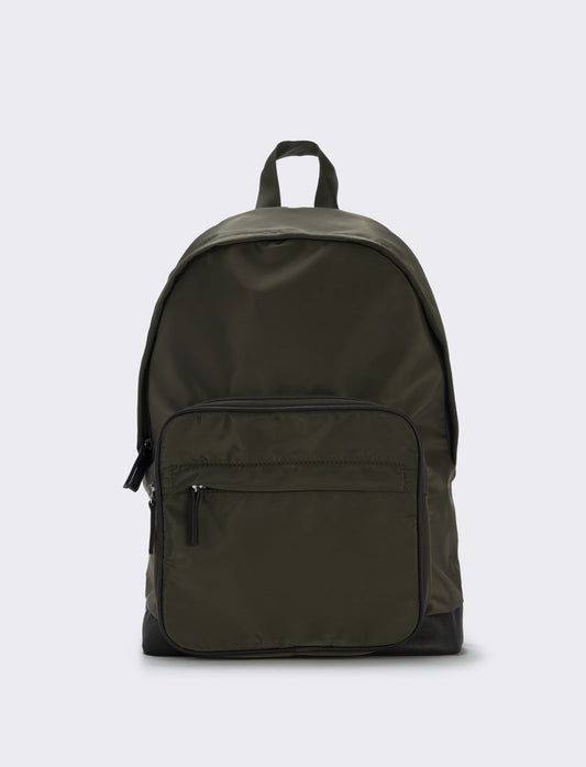 Zaino nylon tre tasche - Verde