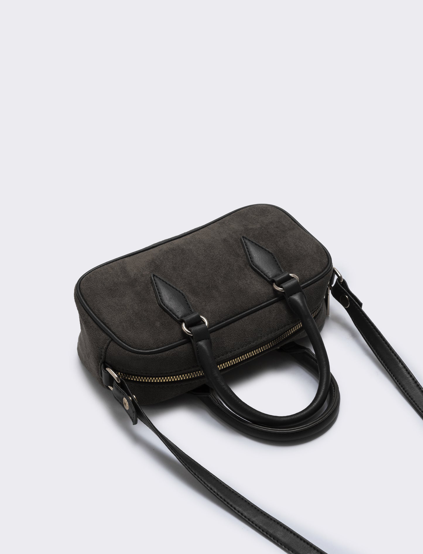 Bauletto rettangolare in suede elegante - Moro