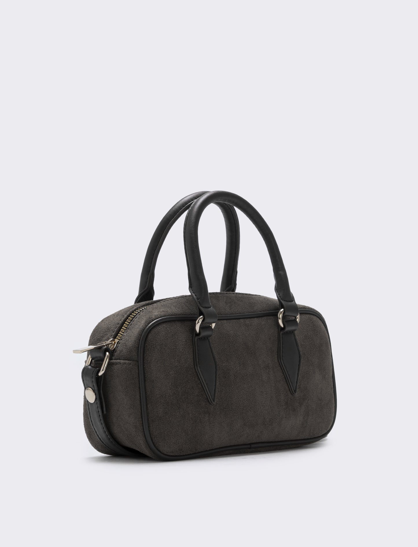 Bauletto rettangolare in suede elegante - Moro
