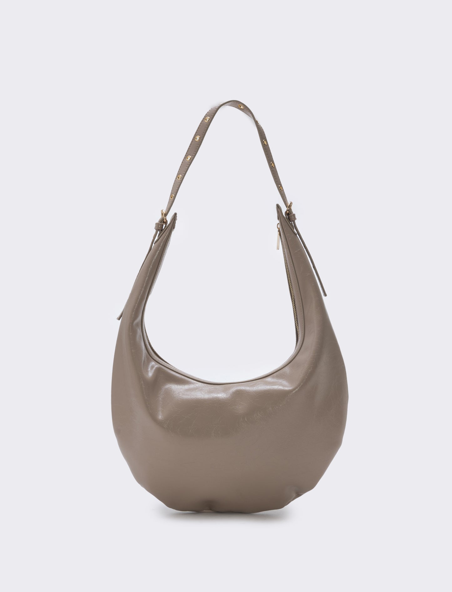 Borsa Hobo Vernice Lucida - Beige