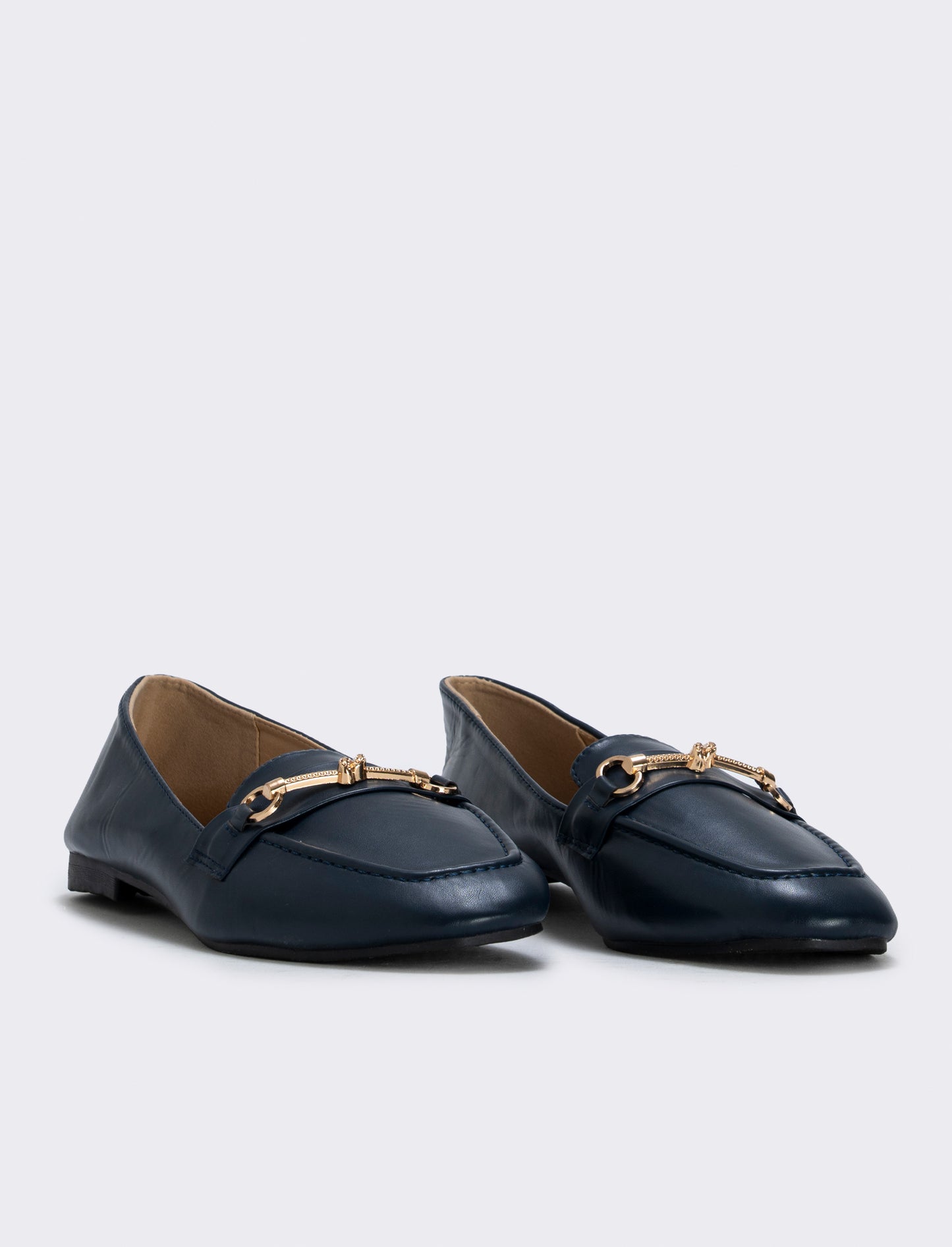 Blue moccasin with jewel detail - Blue