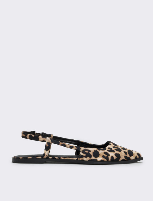 Slingback maculata in satin - Maculato