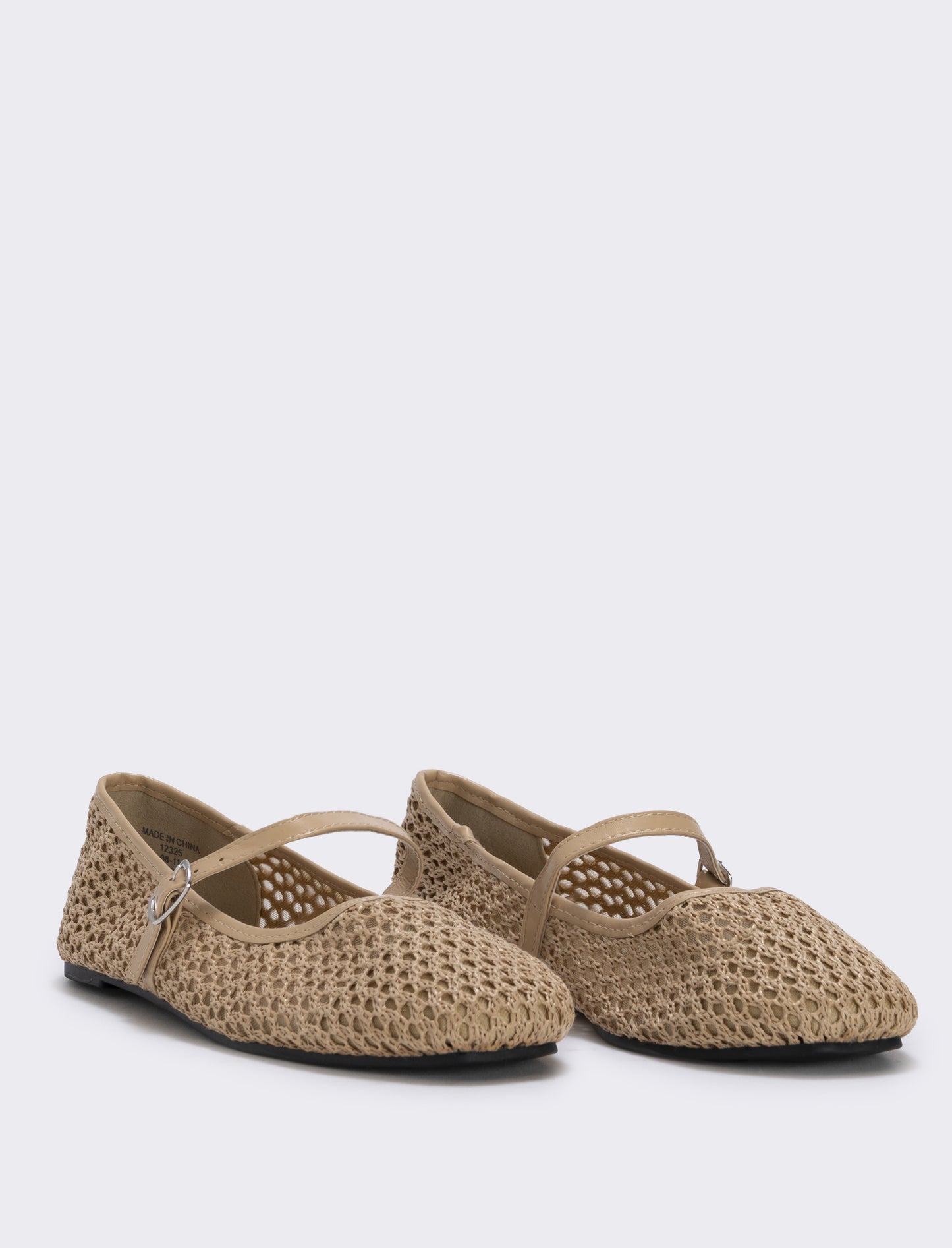 Beige Fishnet Ballerina - Beige