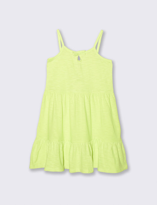 Abito a bretelline da bambina. - Giallo