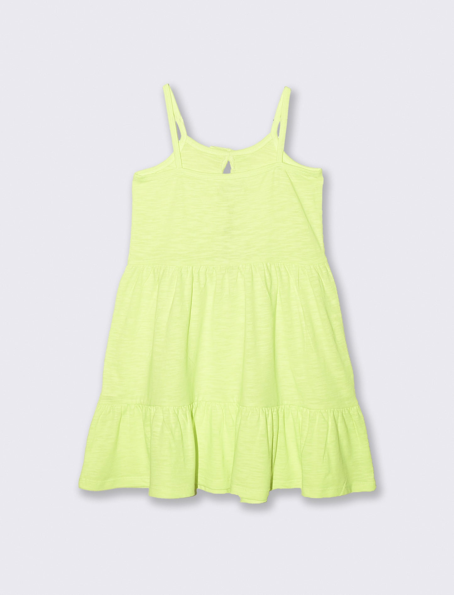 Abito a bretelline fluo per bambina - Giallo
