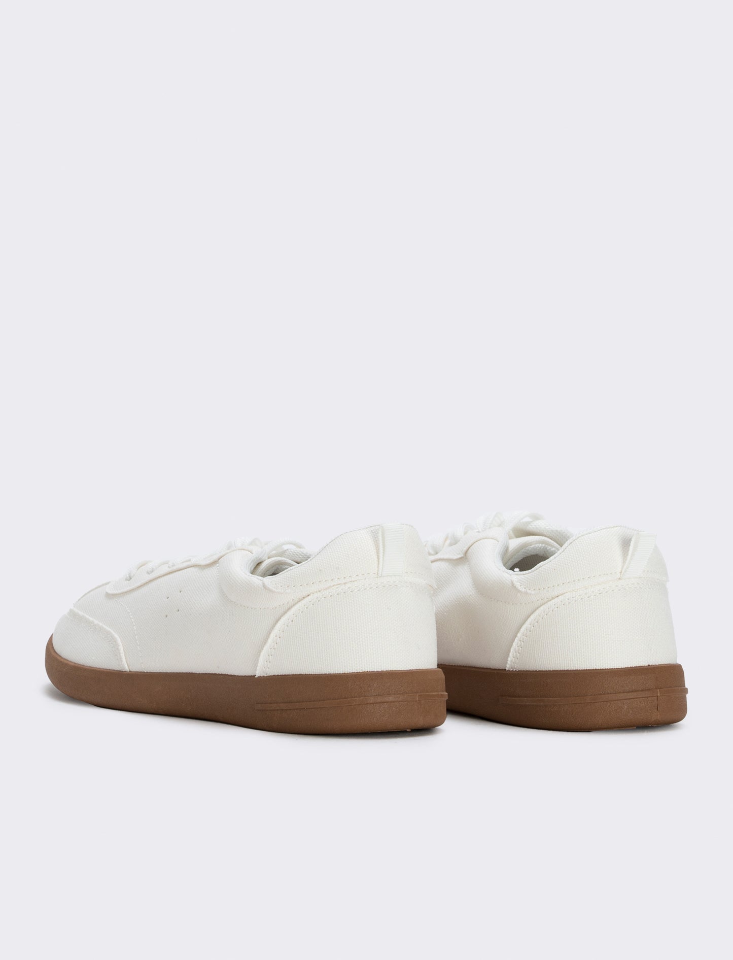 Minimal canvas sneakers for women - White