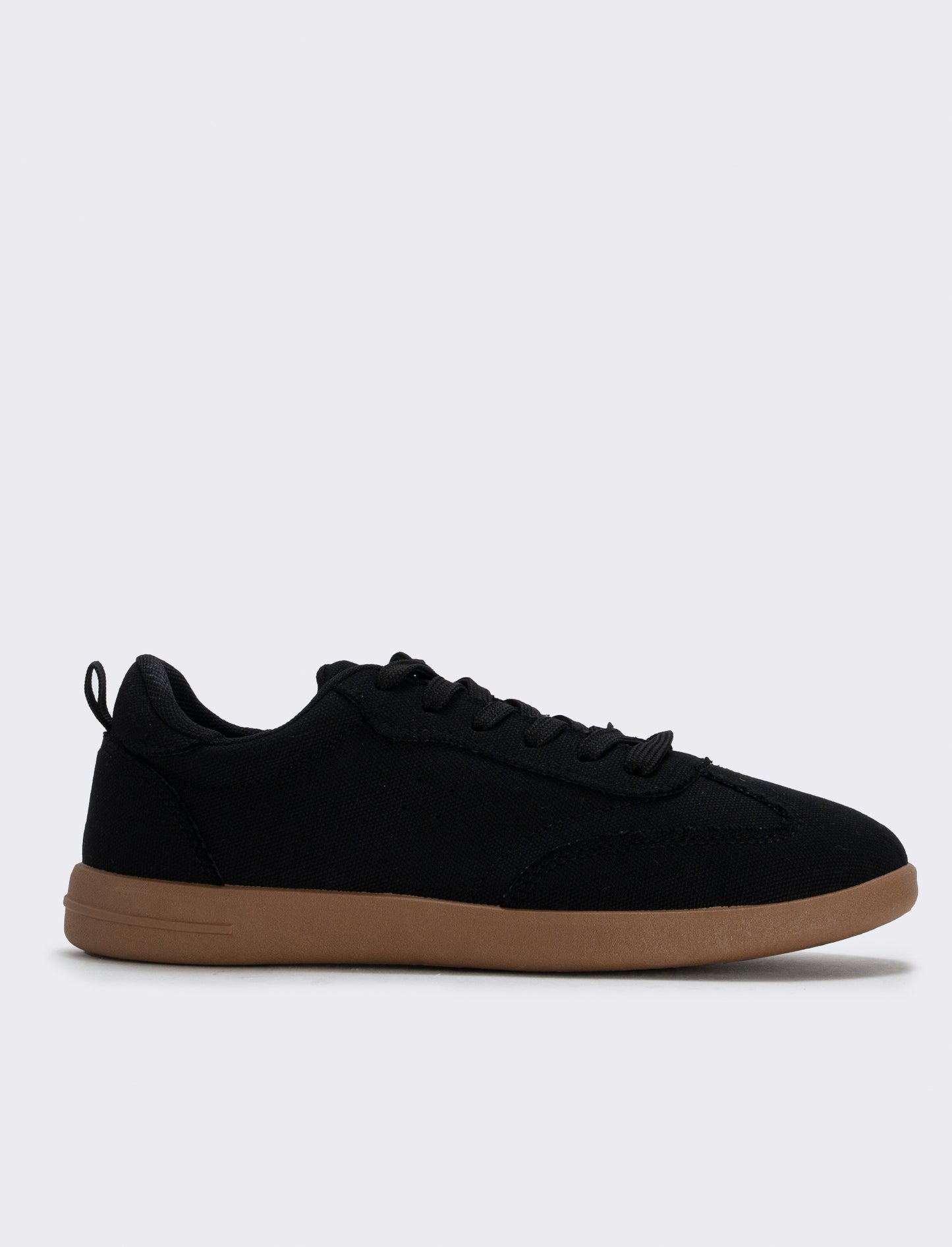 Sneakers minimal in tela per donna - Nero