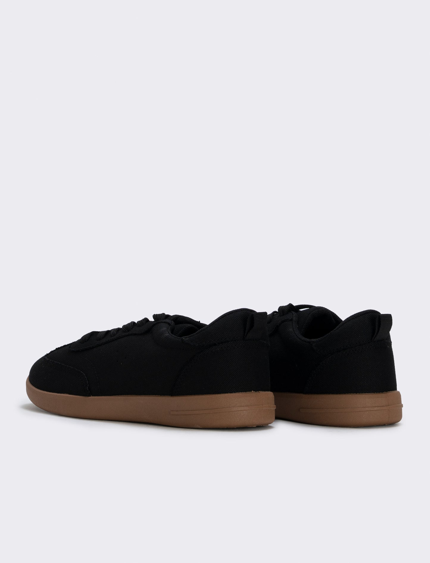 Sneakers minimal in tela per donna - Nero