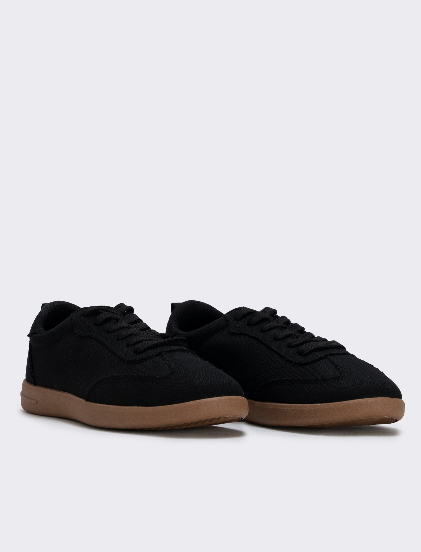 Sneakers minimal in tela per donna - Nero