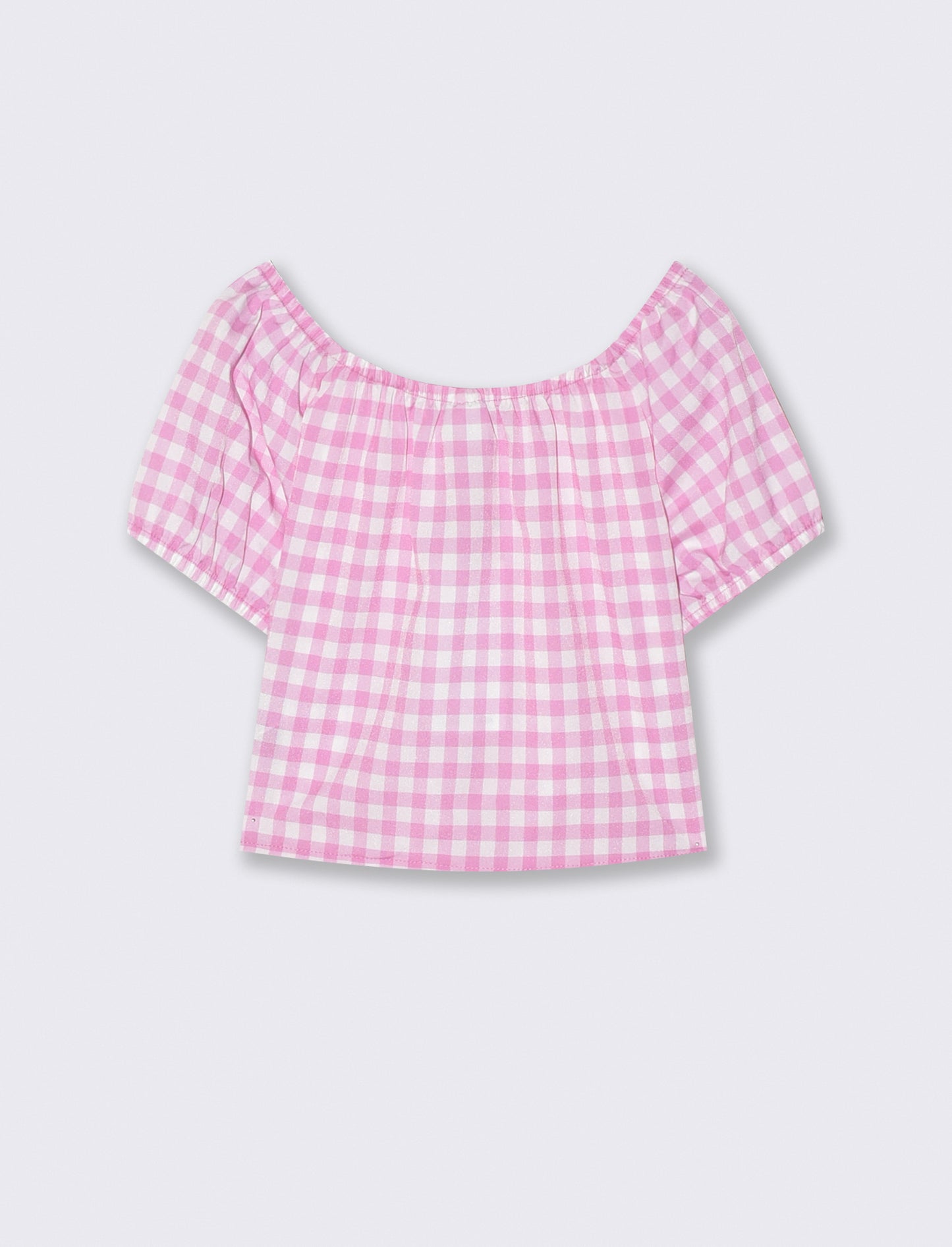 Top in crêpe con nodo decorativo - Rosa