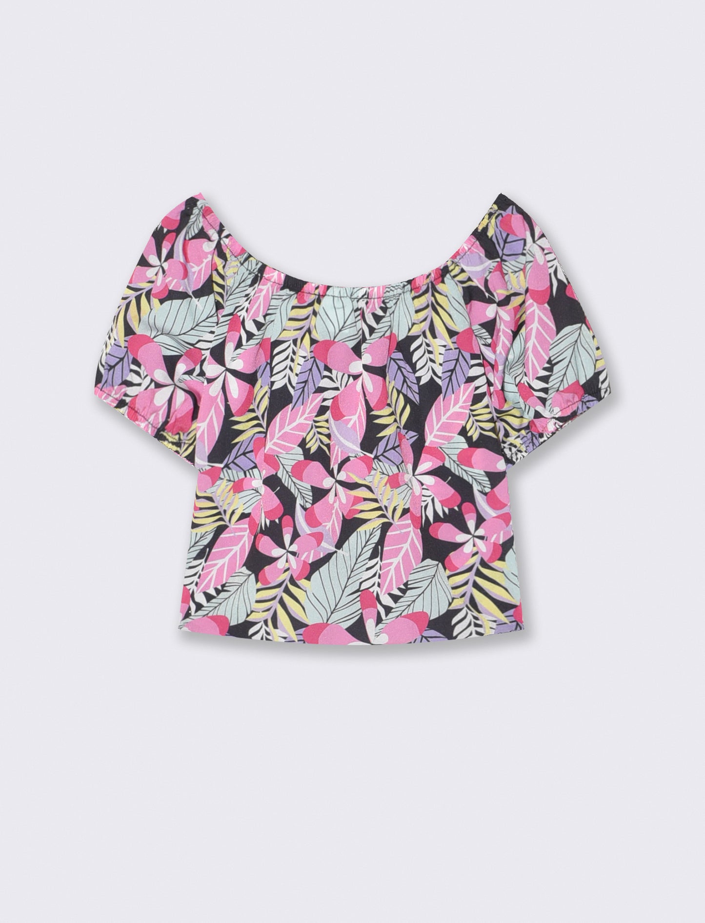 Top in crêpe con nodo decorativo - Fantasia