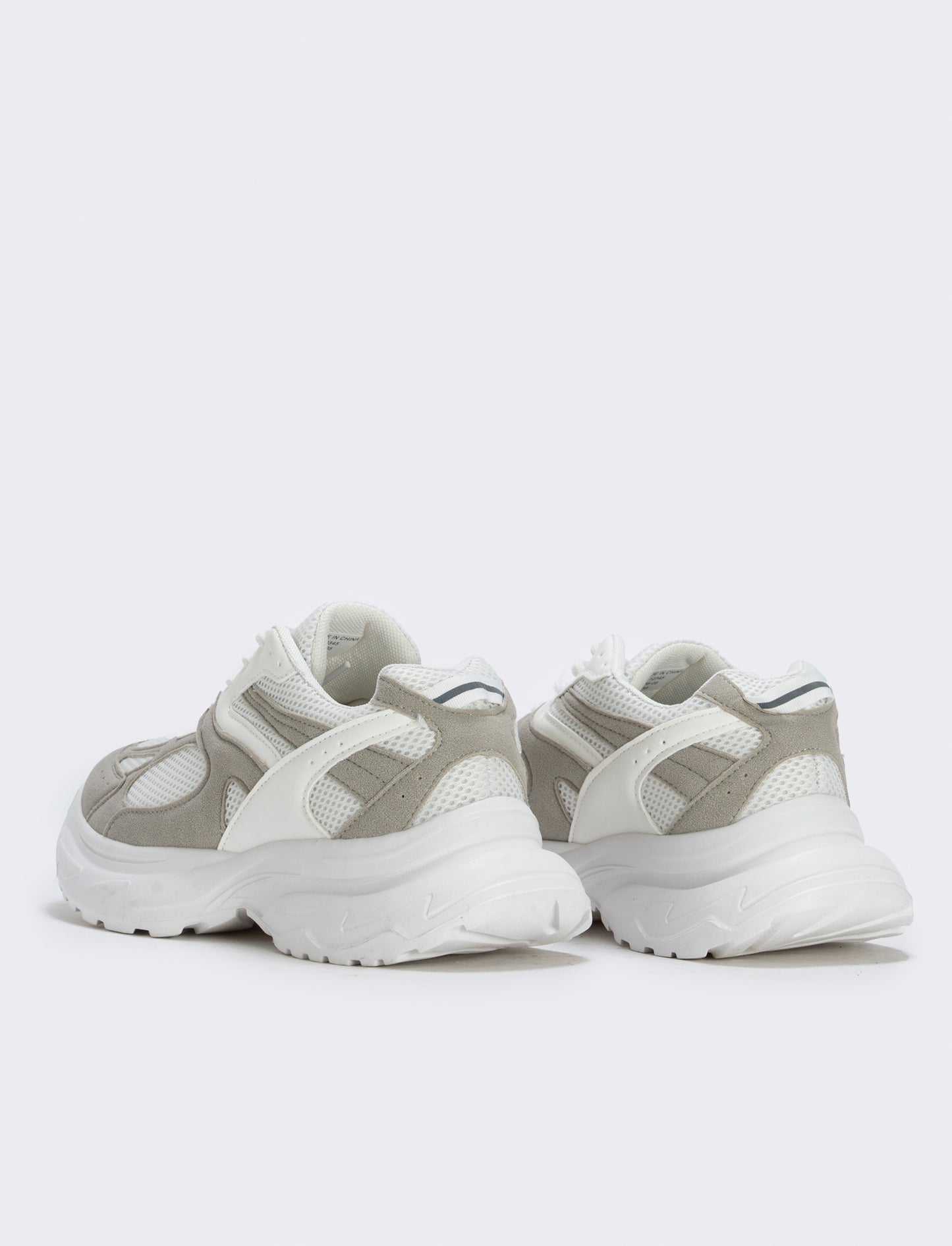 White athletic sneakers - White