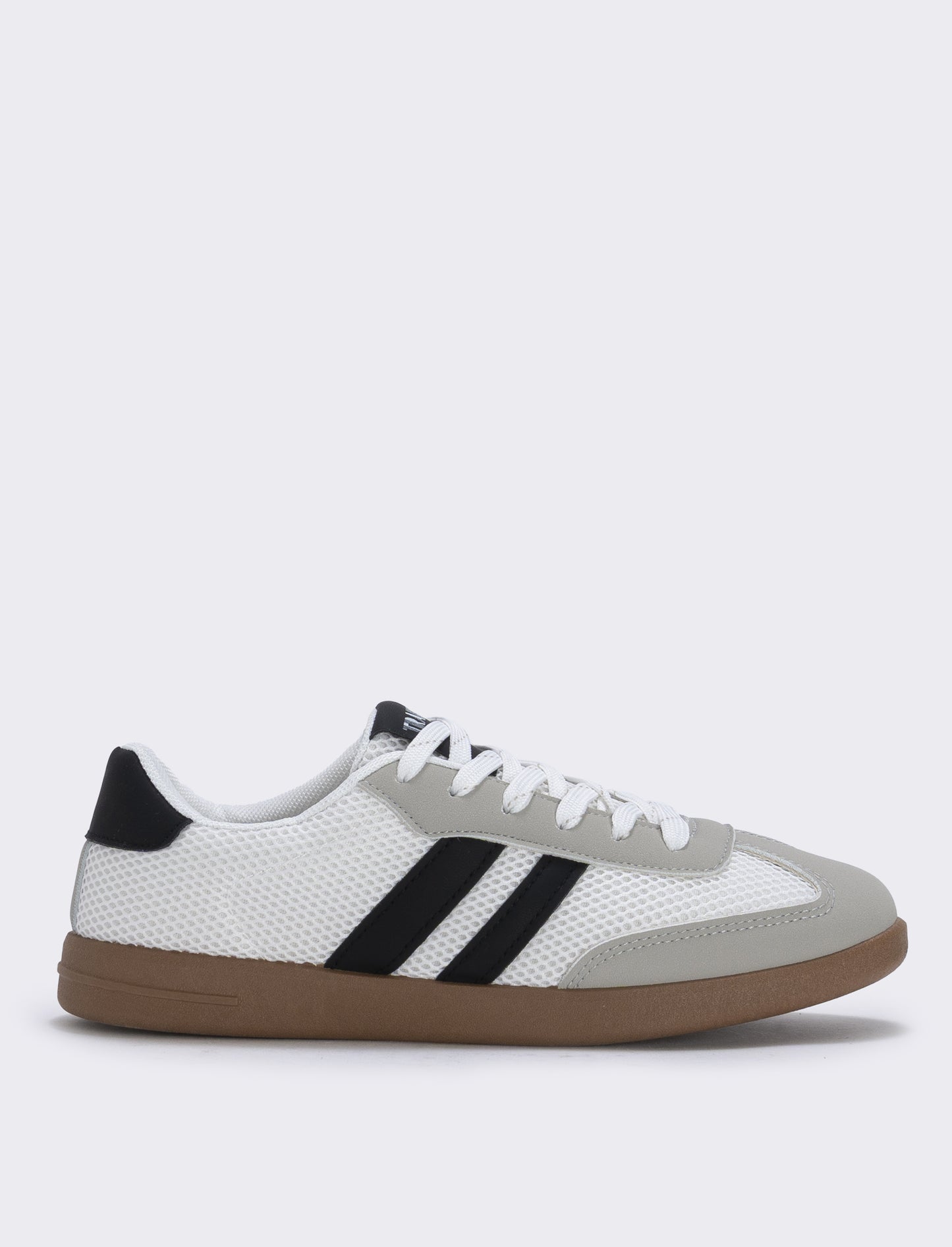 Contrast polyurethane sneakers - White