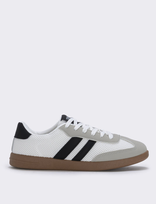 Sneakers da in poliuretano a contrasto - Bianco