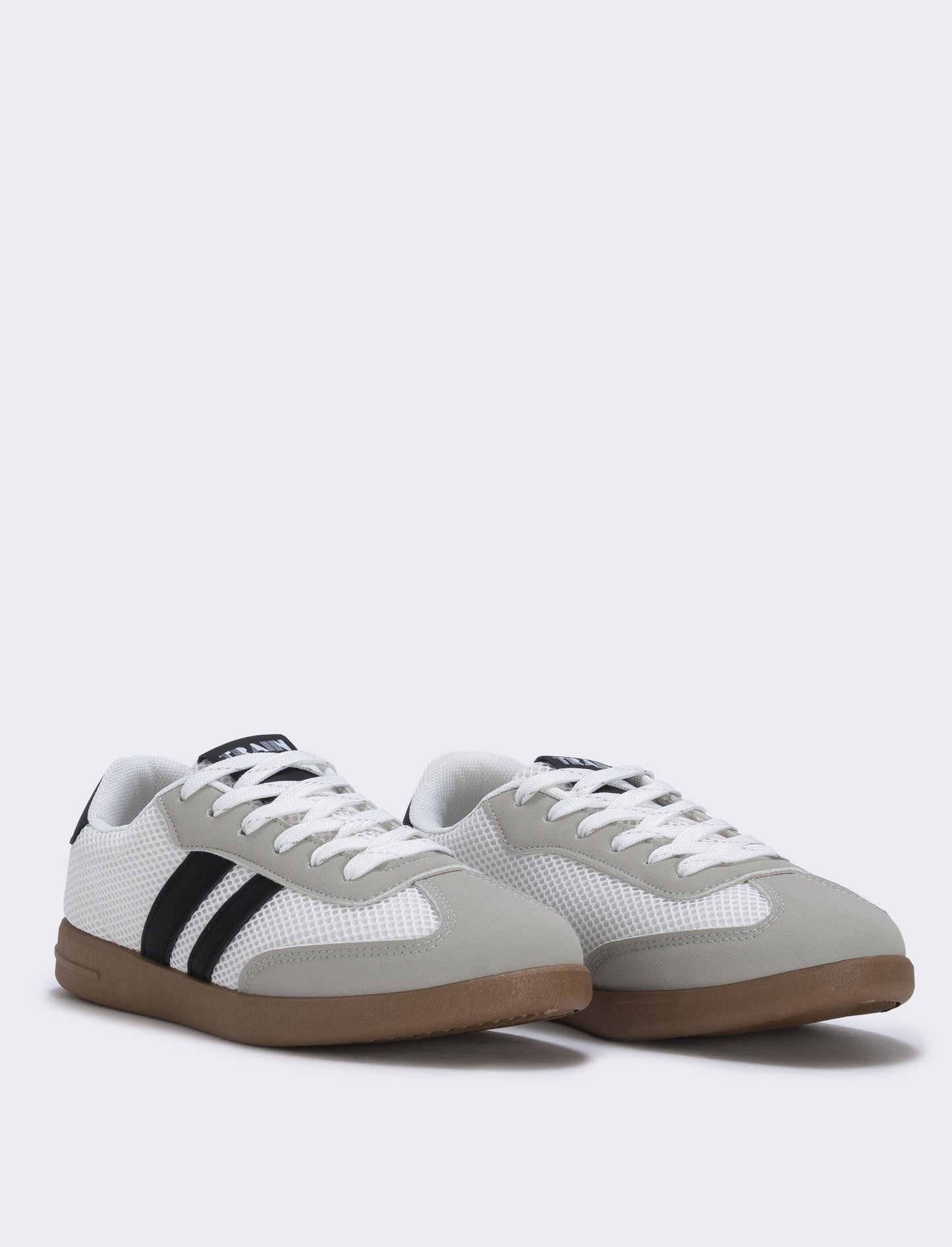 Contrast polyurethane sneakers - White