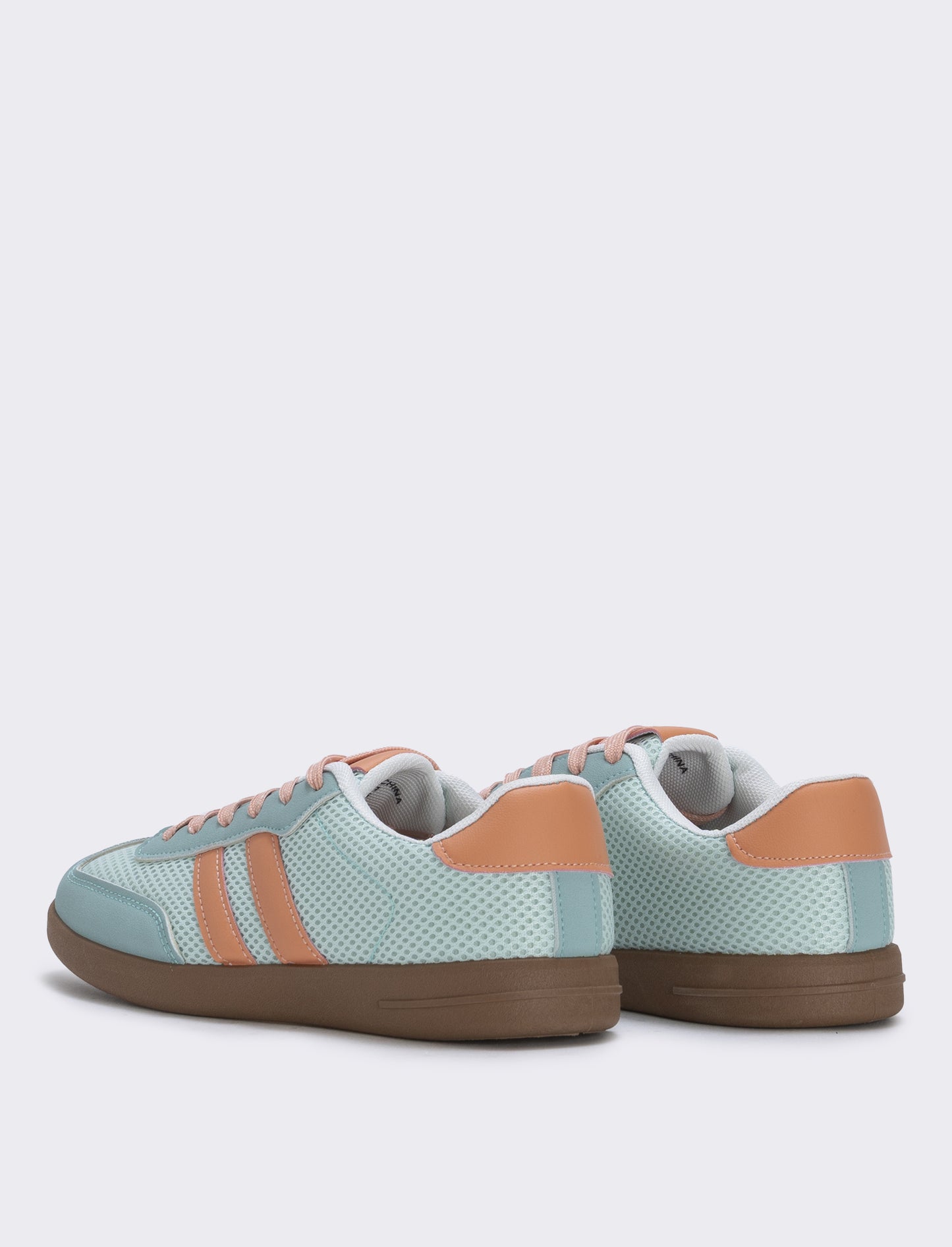 Contrast polyurethane sneakers - Sky blue