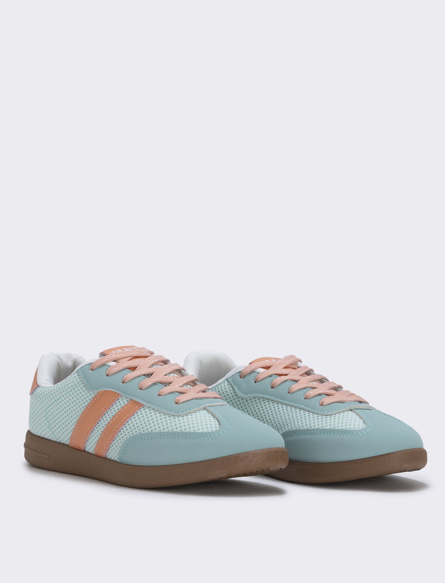 Contrast polyurethane sneakers - Sky blue