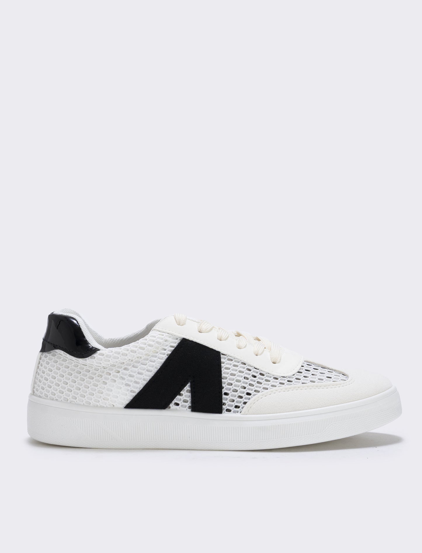 Contrast multielement sneakers - White