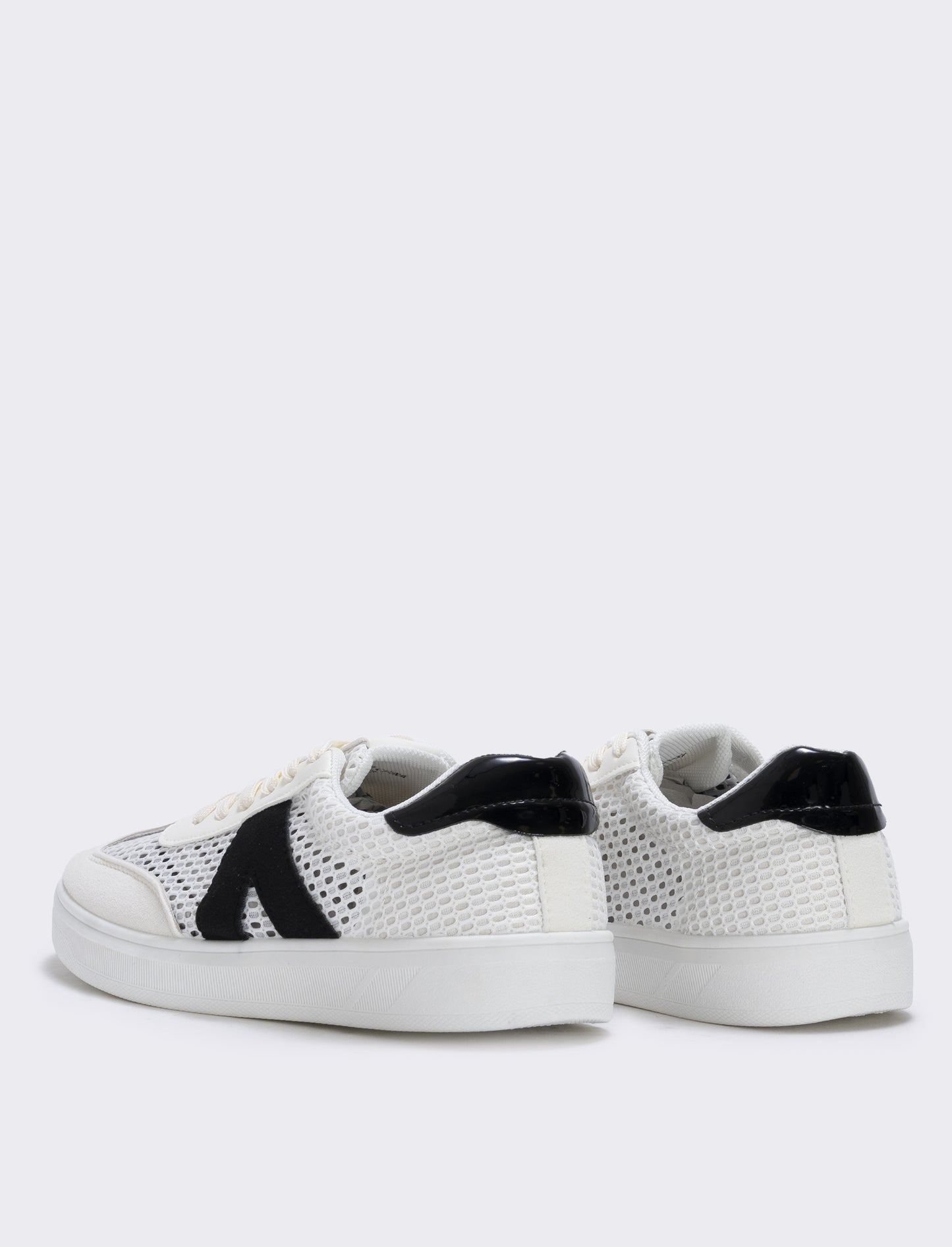 Contrast multielement sneakers - White
