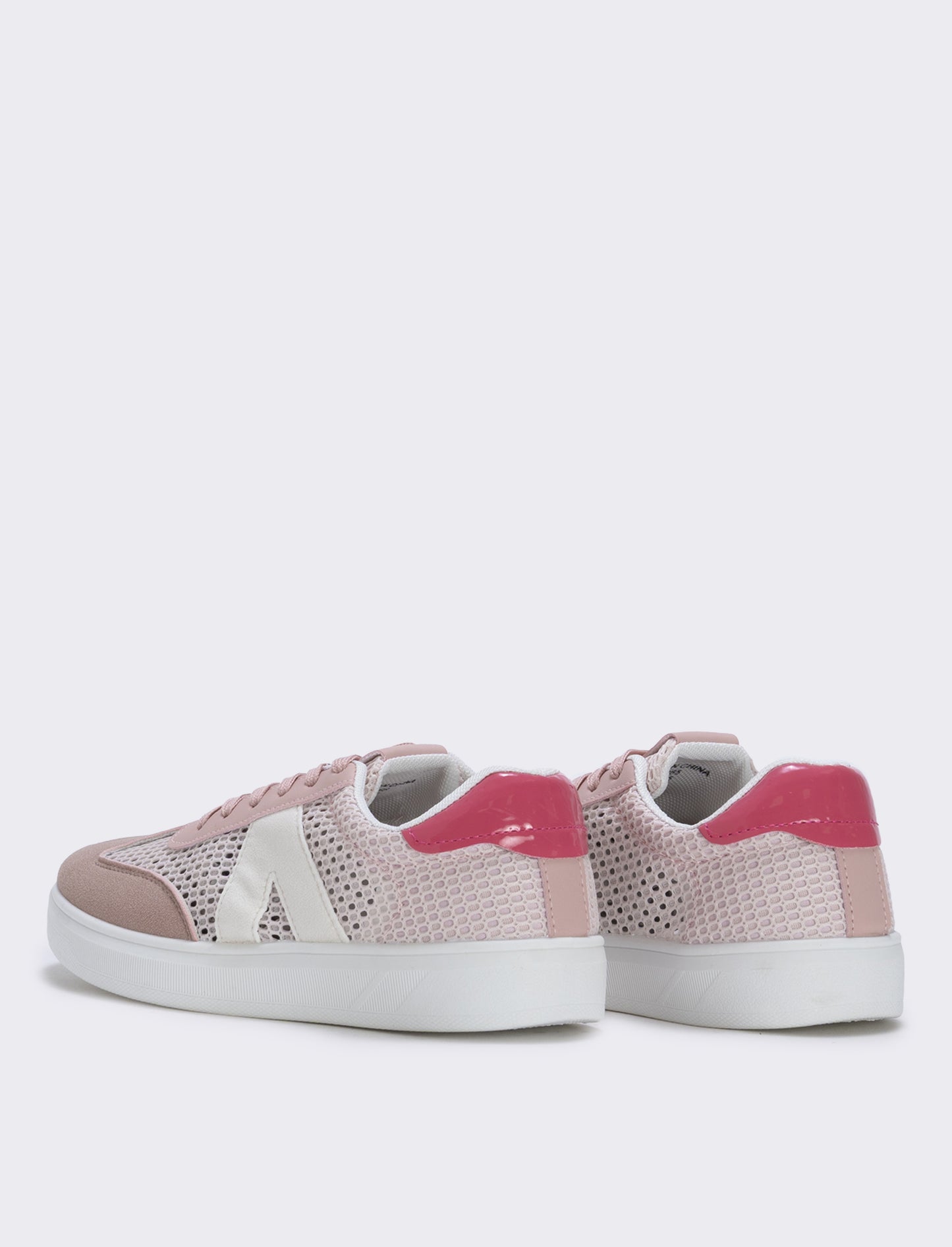 Sneakers da multielemento a contrasto - Rosa