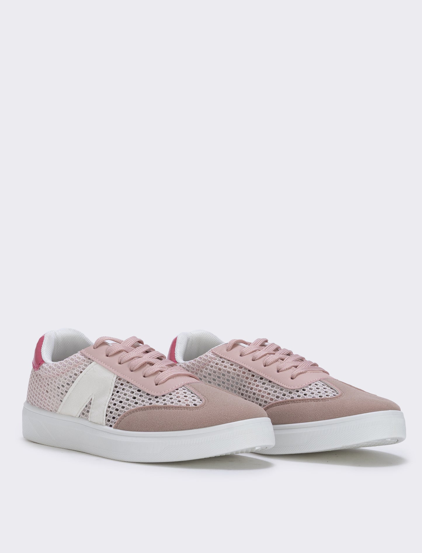 Sneakers da multielemento a contrasto - Rosa