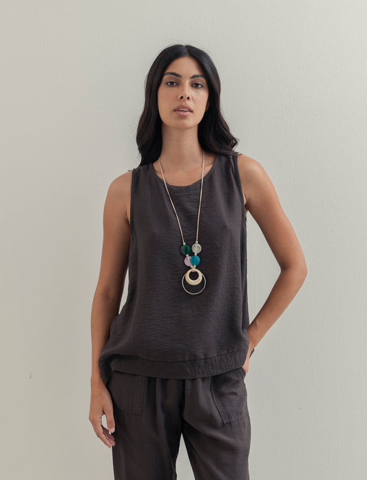 Top con collana - Moro