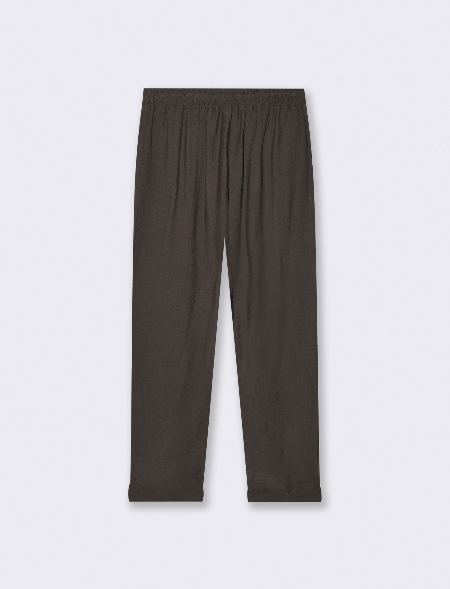 Pantalone con tasche a toppe ed elastico in vita - Moro