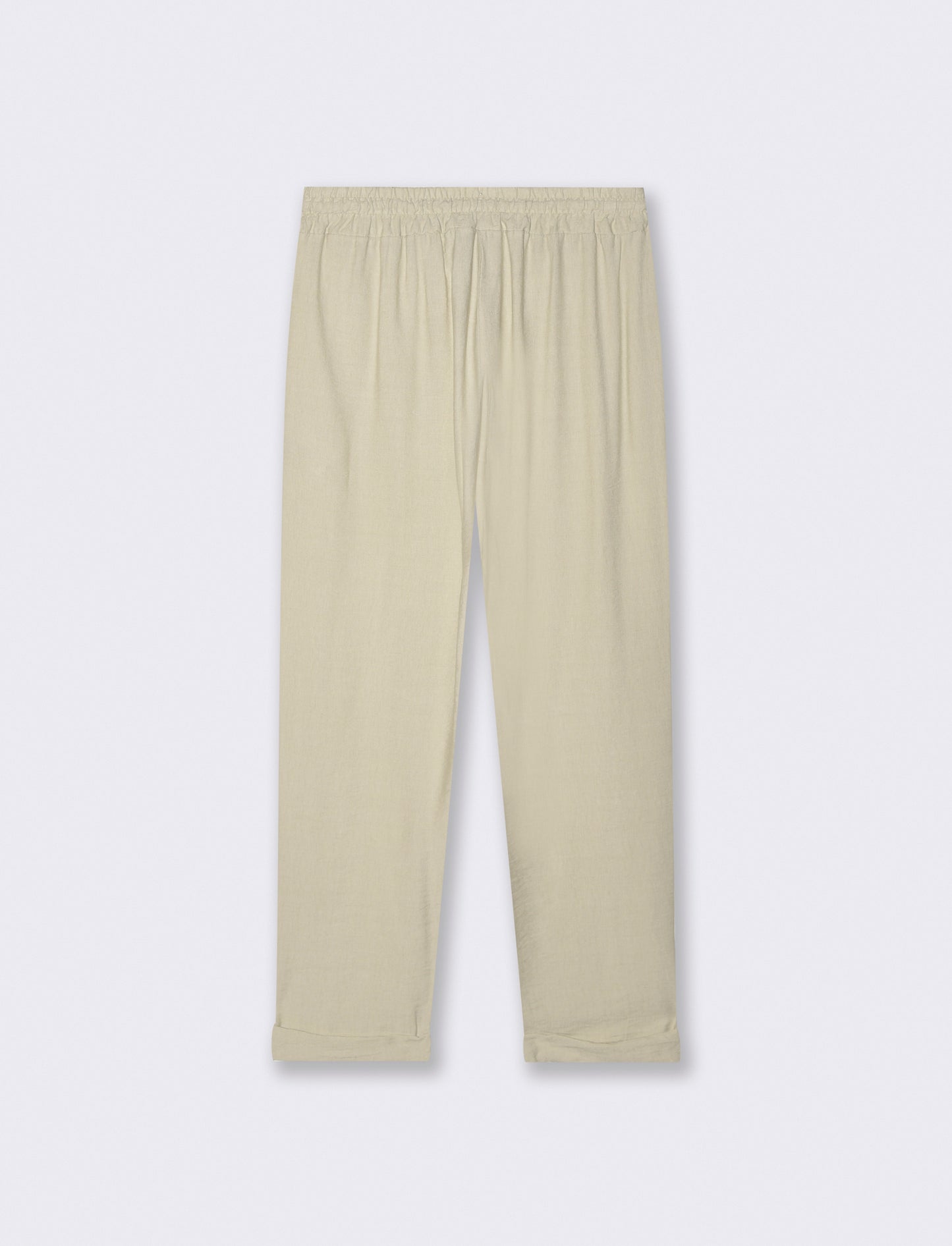 Pantalone con tasche a toppe ed elastico in vita - Sabbia