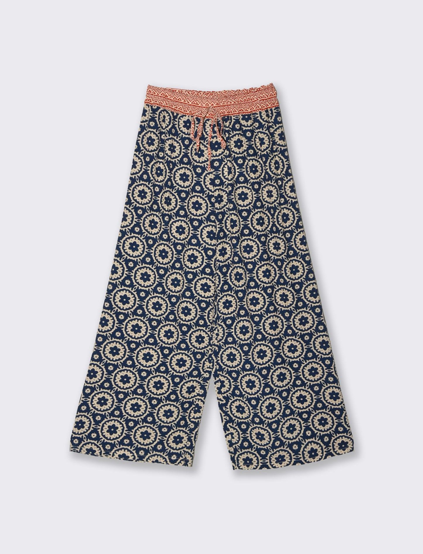 Pantalone largho stampato in viscosa - var 1