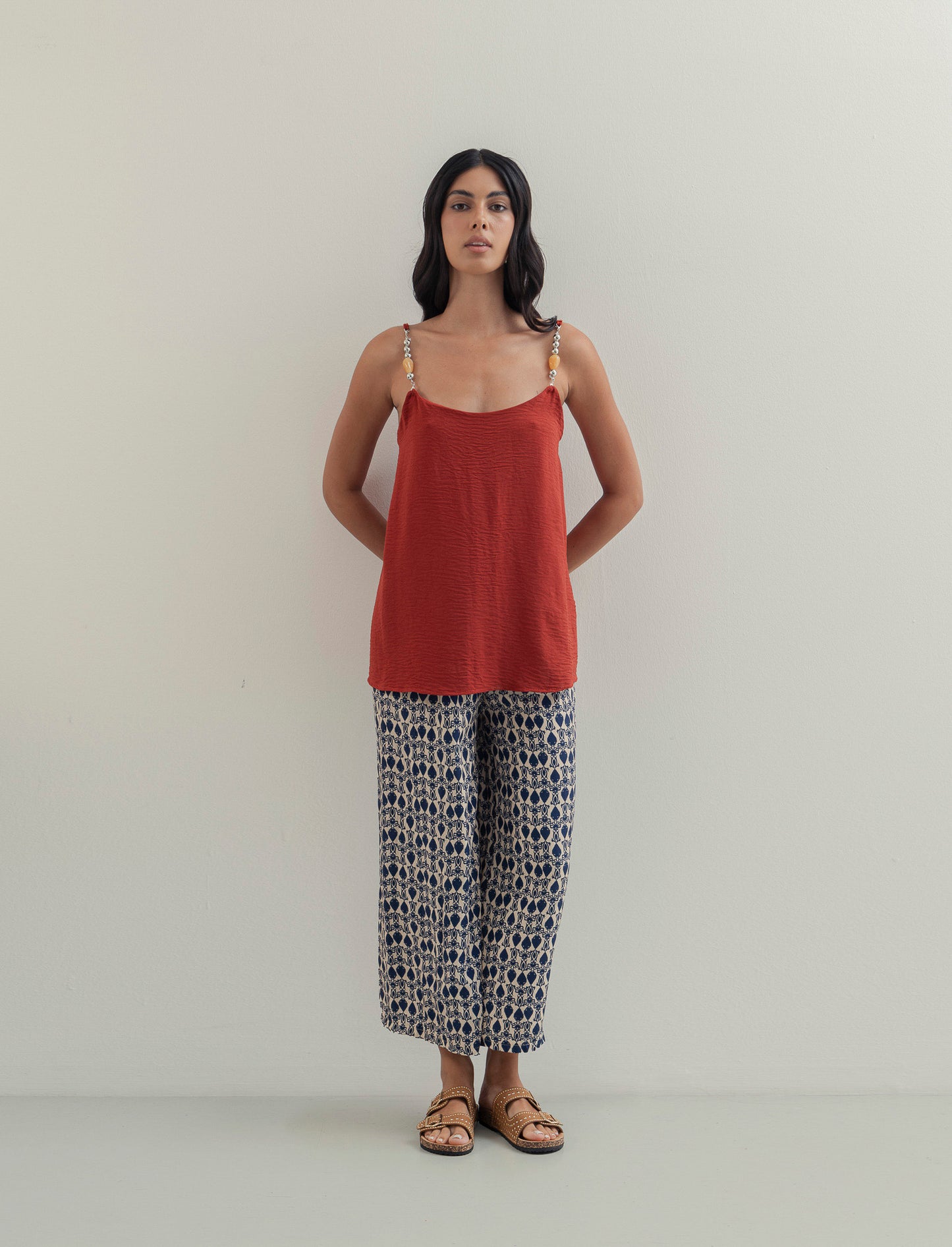 Pantalone largho stampato in viscosa - var 2
