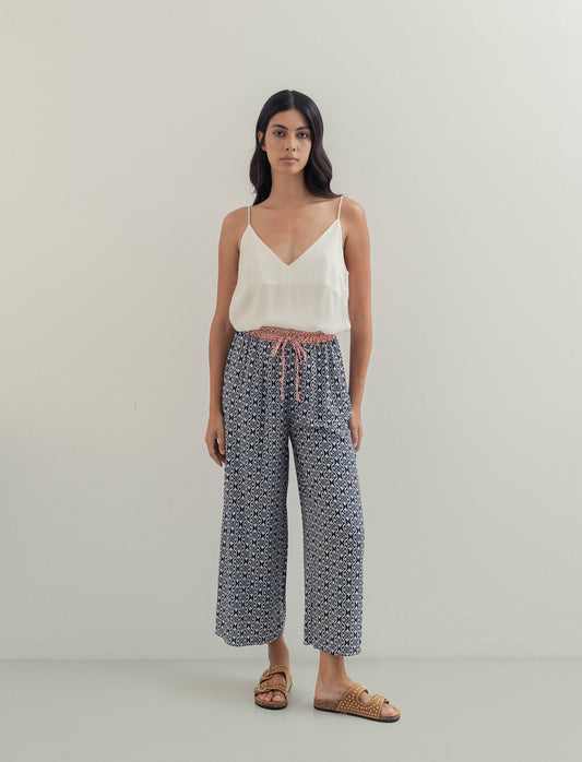 Pantalone largho stampato in viscosa - var 3