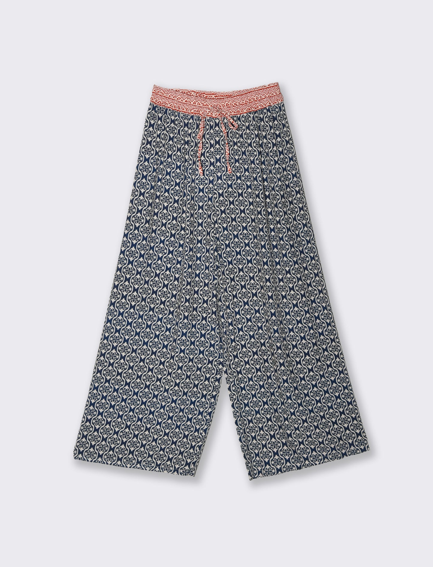 Pantalone largho stampato in viscosa - var 3