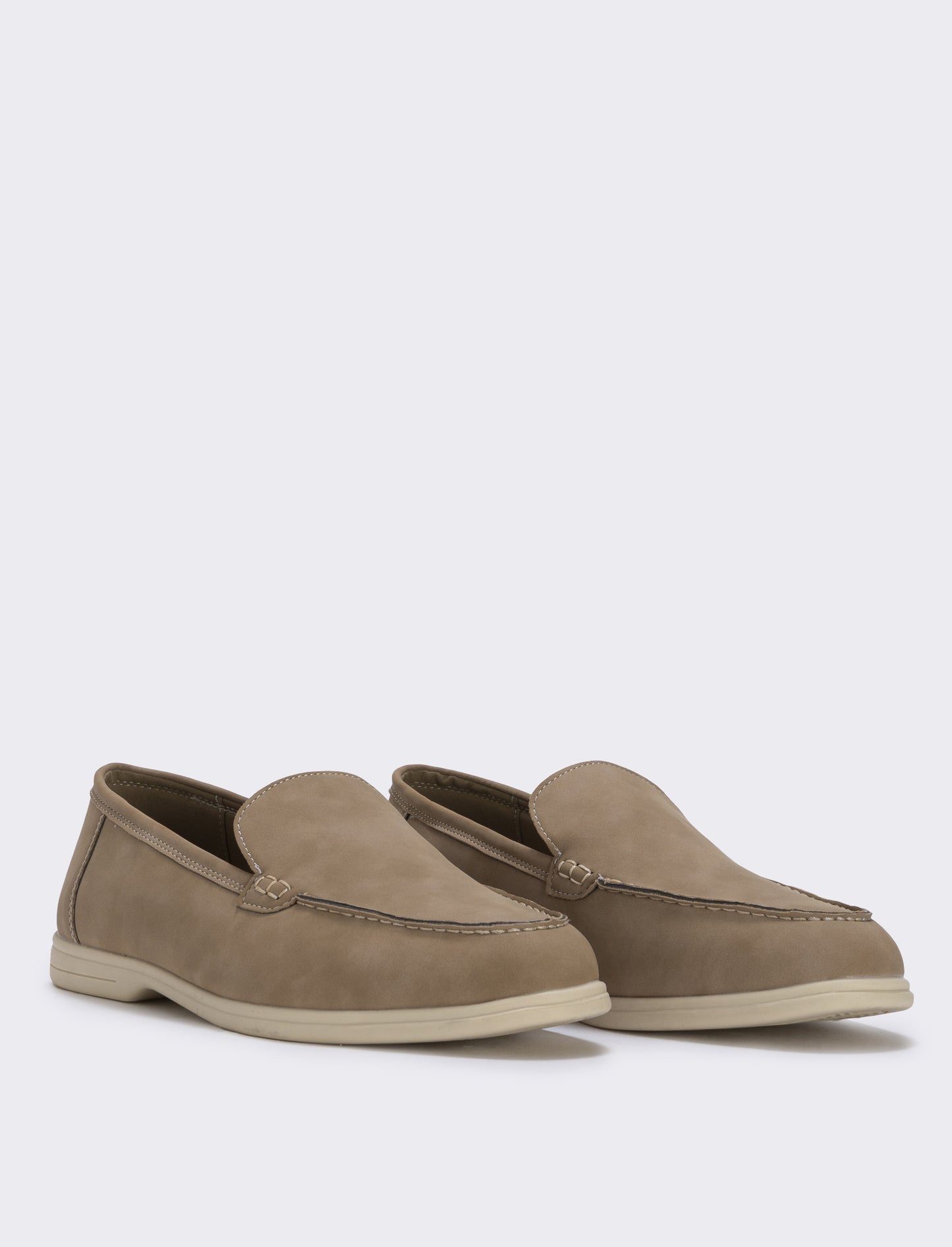 Scarpa scamosciata uomo effetto poliuretano - Grigio tortora