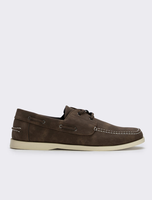 Scarpa da Barca Uomo in Poliuretano - Testa di moro