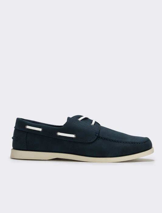 Scarpa da Barca Uomo in Poliuretano - Blu
